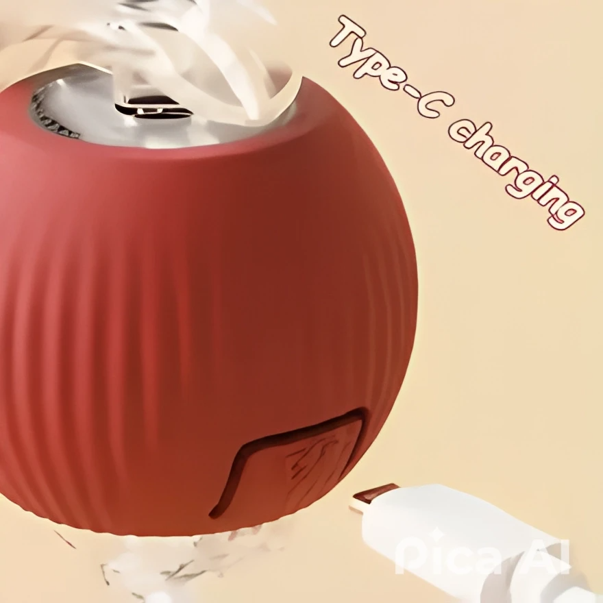 Cat Interactive Ball Toy Automatic Rolling Ball Tail Rechargeable Smart Pet Electric Toy Dog Cat Training Imitate Mouse