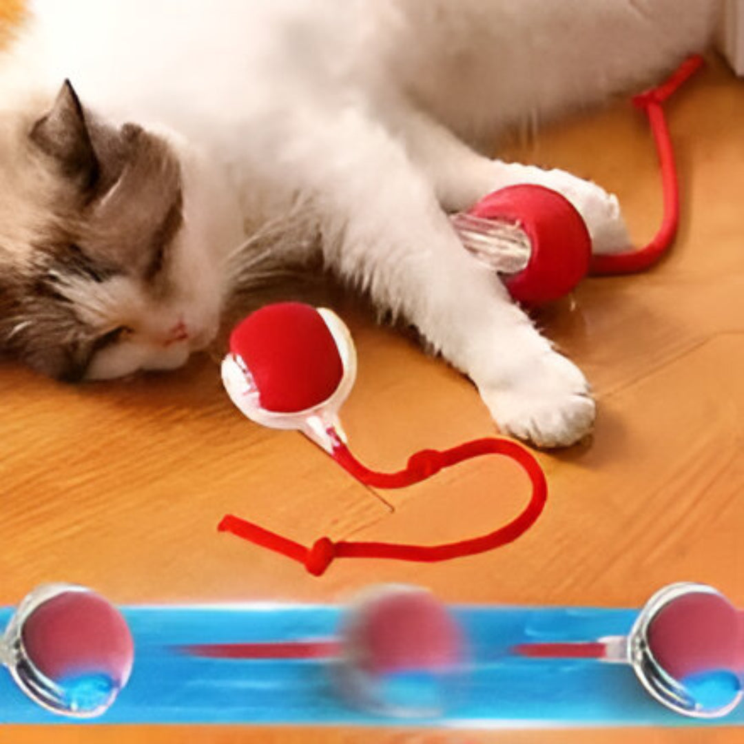 Cat Interactive Ball Toy Automatic Rolling Ball Tail Rechargeable Smart Pet Electric Toy Dog Cat Training Imitate Mouse
