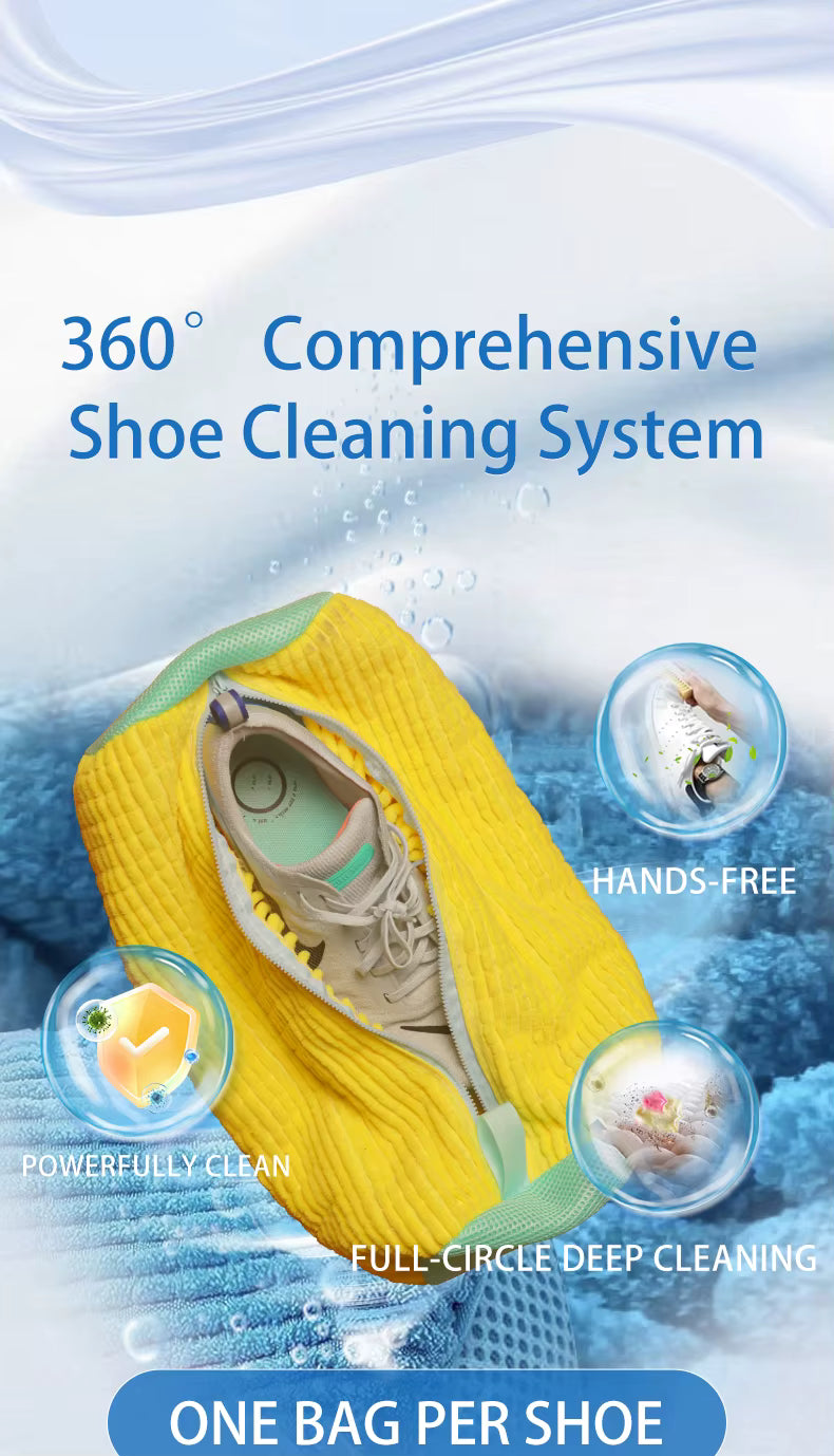 Durable White Polyester Shoe Wash Bag with Mesh Pocket and Zipper Closure - Suitable for Machine Laundry, Cleaning Bags for Sneakers & Jewelry Accessories Rich in Fleece Lining